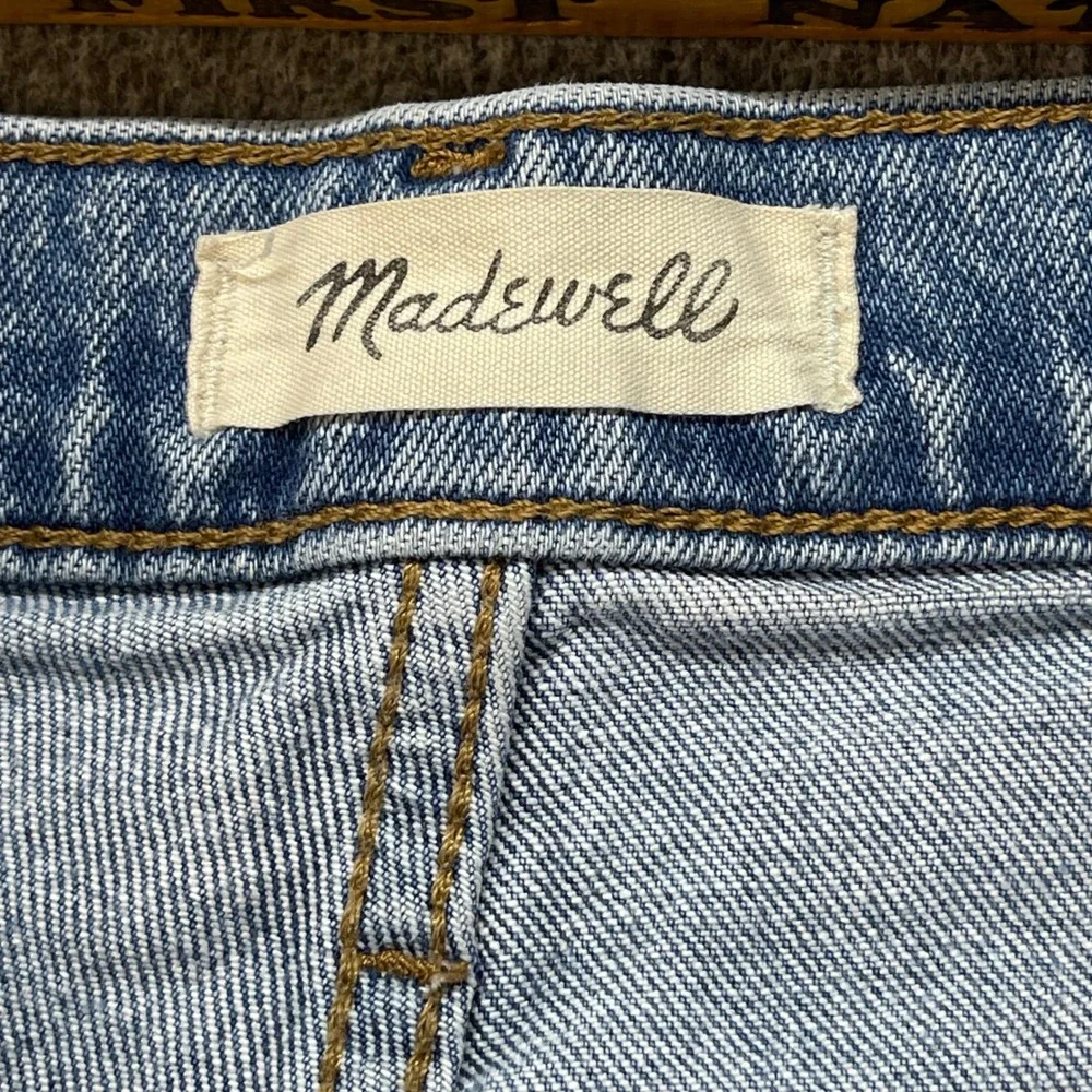 Madewell The Perfect Vintage Straight Jean Light Wash Distressed Size 30 cropped - Picture 3 of 11